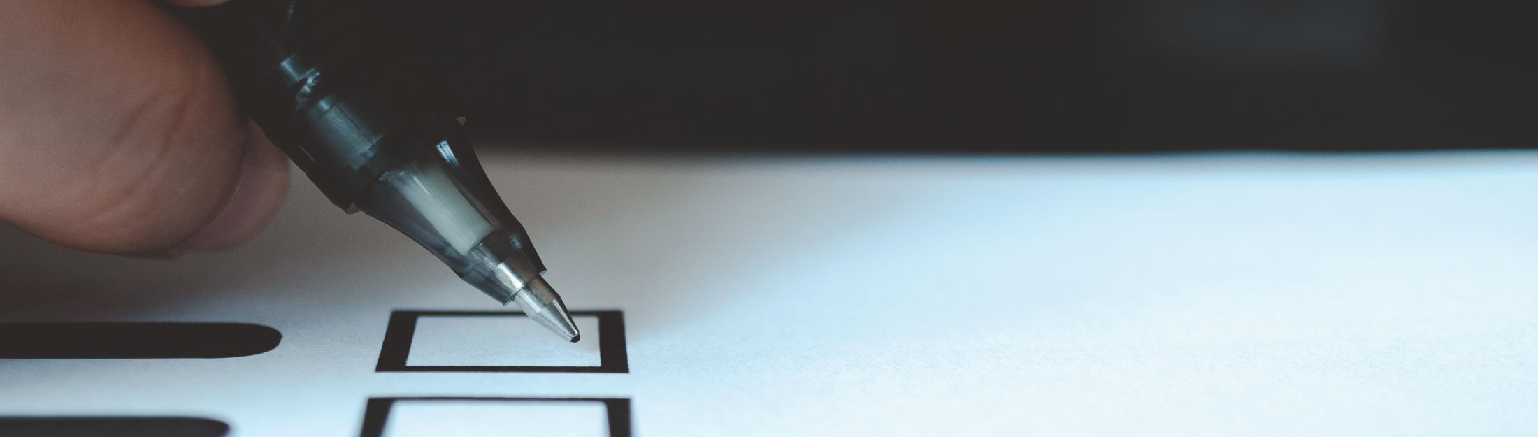 Close Up of Paper Election Ballot