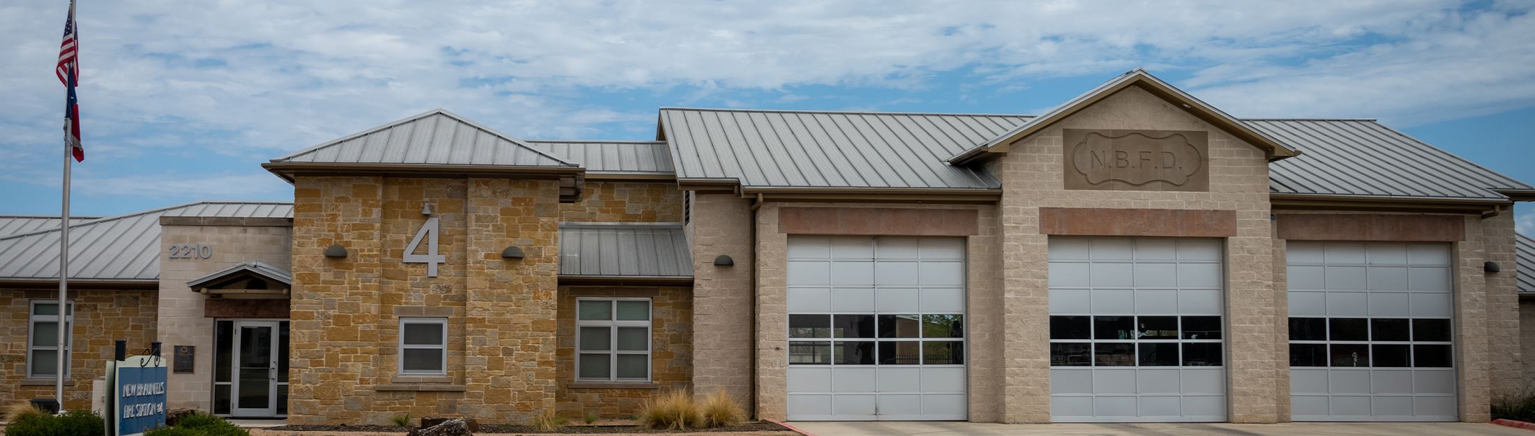 An outdoor view of Fire Station #4