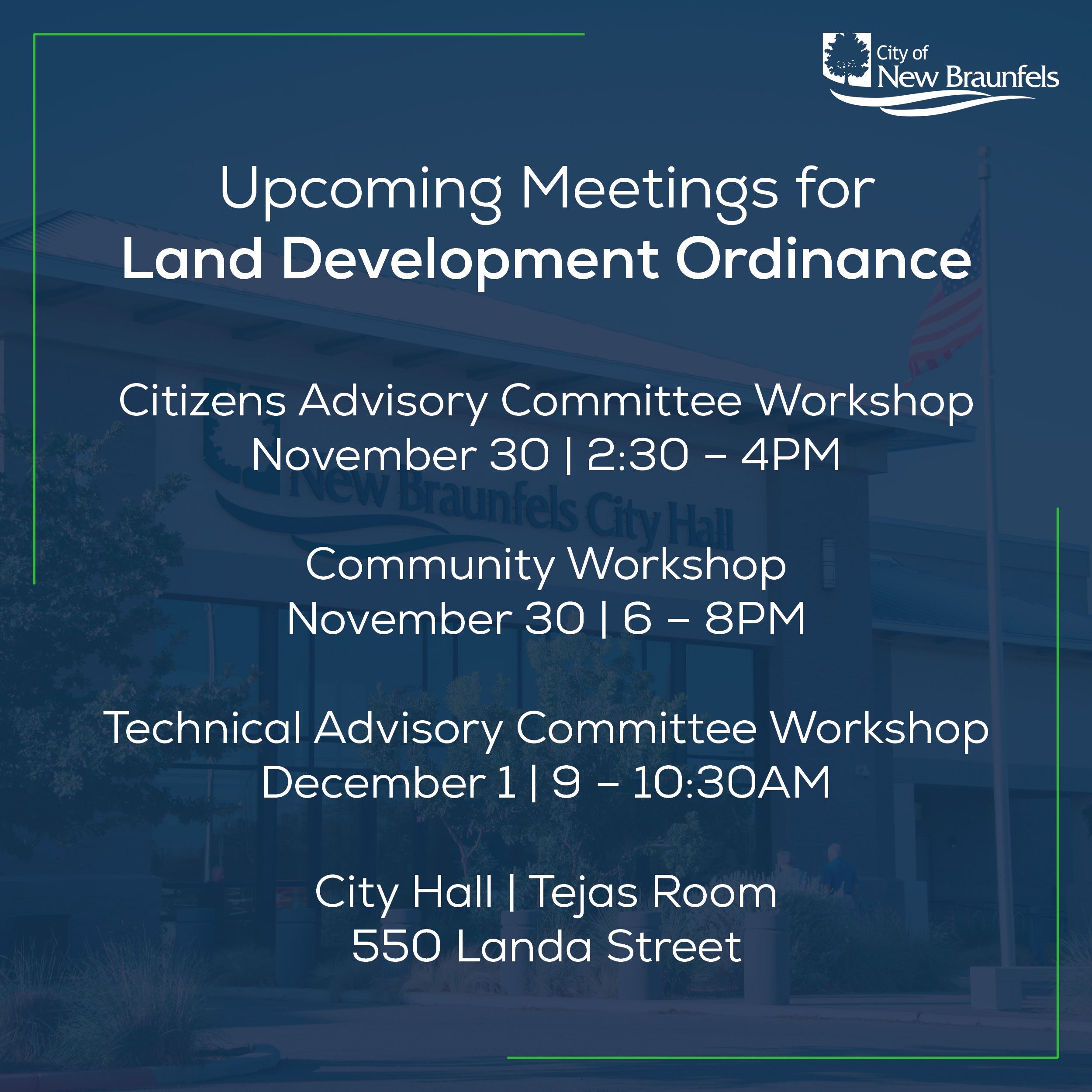 LDO Upcoming Meetings