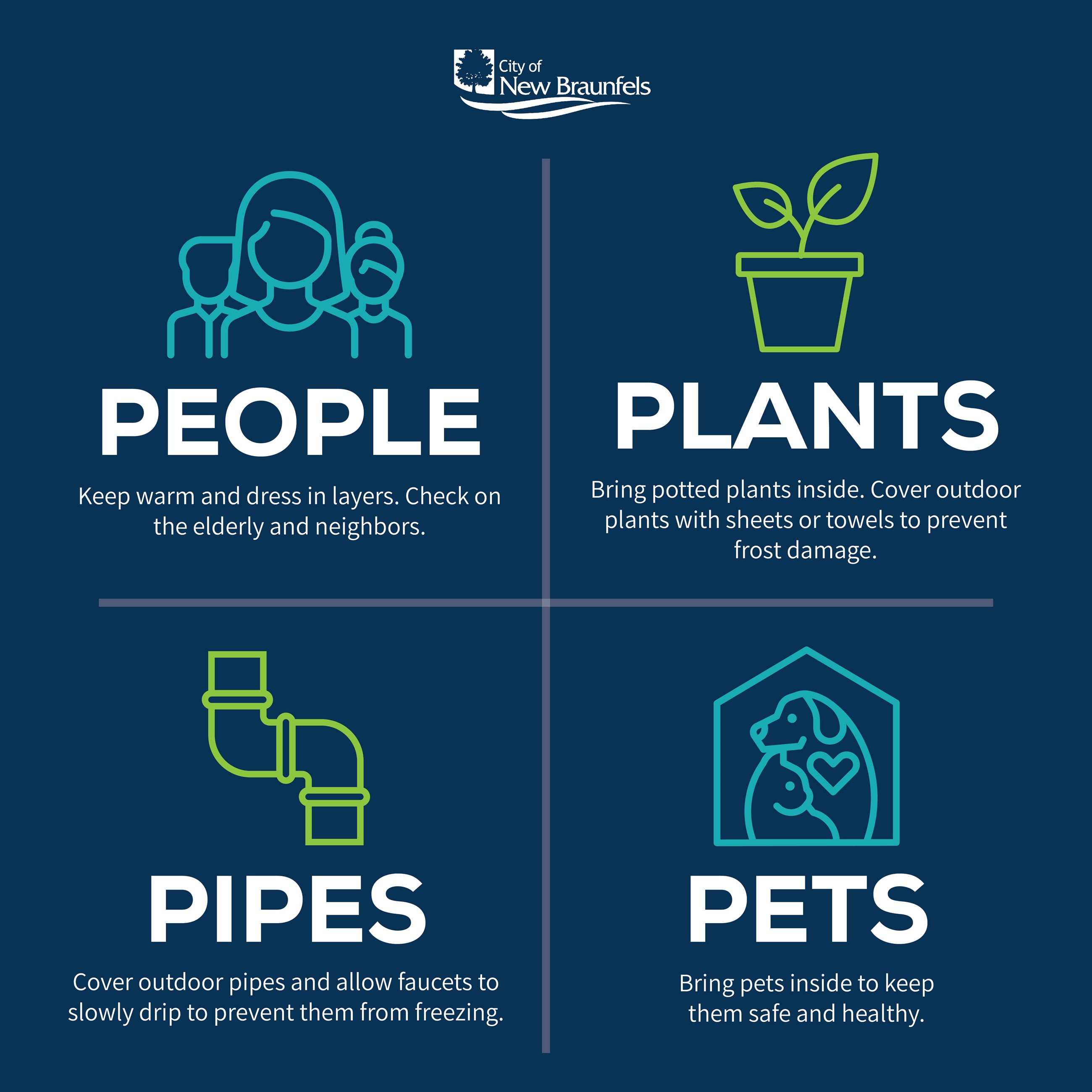 The Four P's: Plants, People, Pipes, and Pets