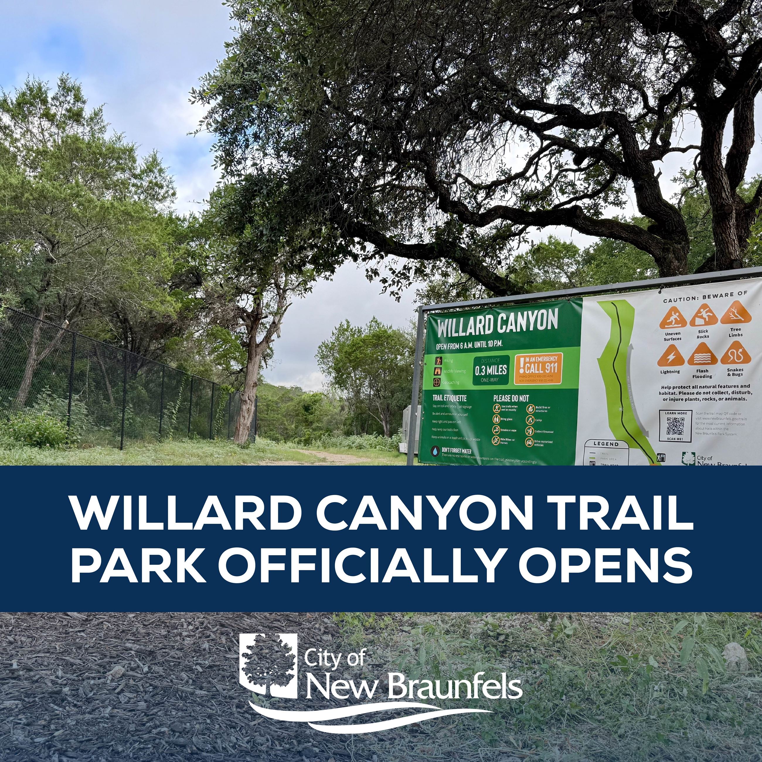 Willard Canyon Trail Park Officially Opens