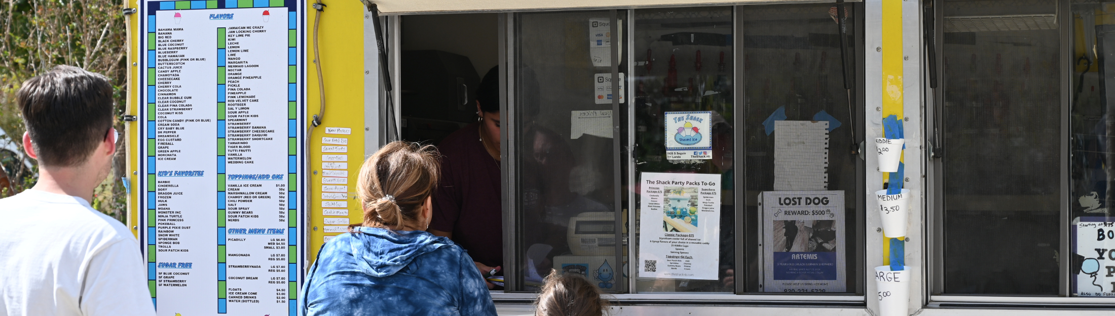 Food truck stationed at Fischer Park