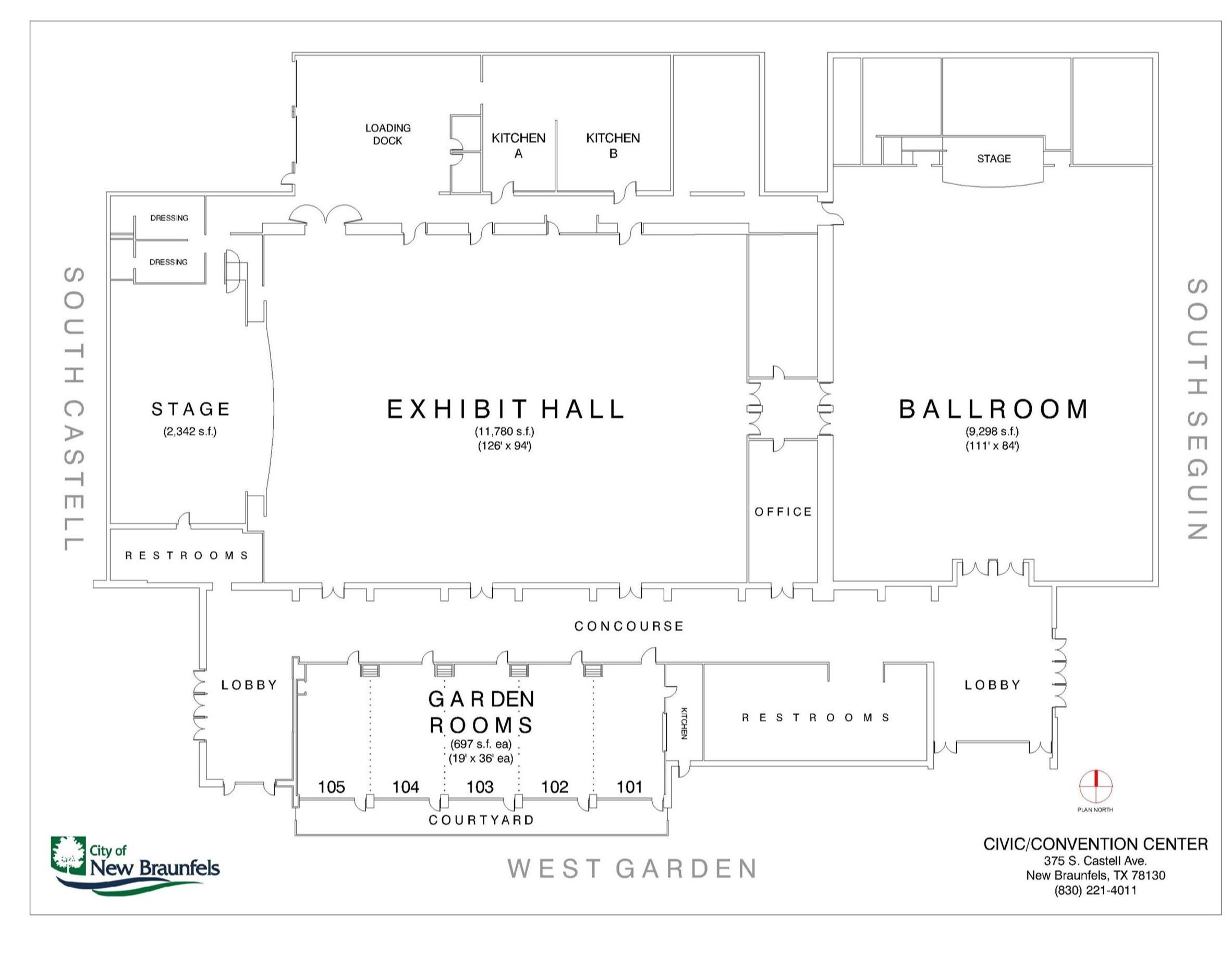 Civic Convention Center Layout Opens in new window